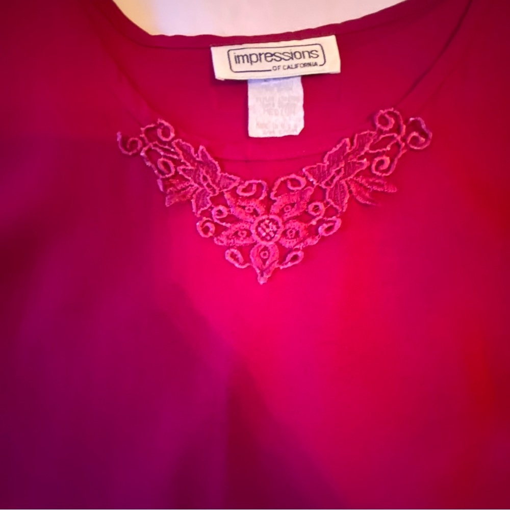 Vintage Round Neck Raspberry Tank - Picture 2 of 8